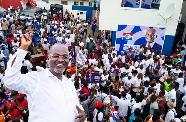 Kennedy Agyapong shakes NPP headquarters
