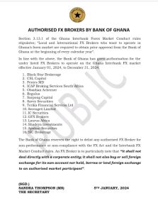 BoG Grants Approval To 16 Forex Brokers 
